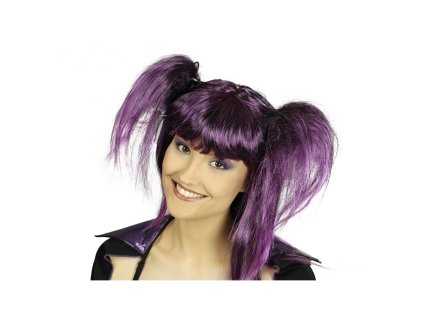 wig zora purple with 2 plaits