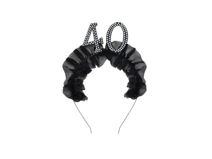 Čelenka ''40'' s volánikmi a perličkami