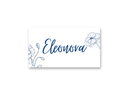 Menovka na stôl - Modrotlač