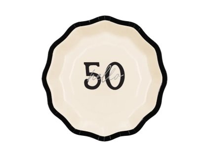 Papierové taniere - ''Hello 50'' 18 cm