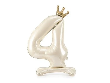 Samostojaci fóliový balón 4 - Satin cream 84 cm