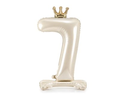 Samostojaci fóliový balón 7 - Satin cream 84 cm