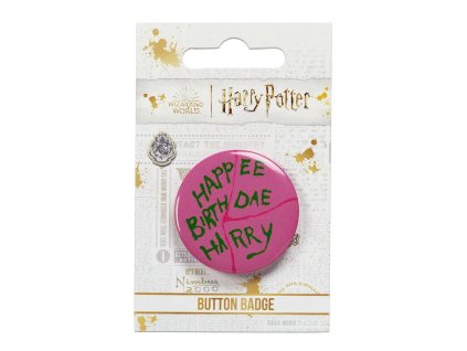 Odznak Harry Potter - Happee Birthdae Harry