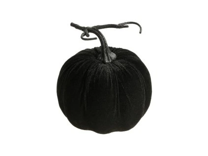 Zamatová tekvica čierna 17 cm