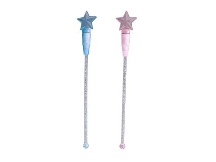 Svítící kouzelná hůlka - Růžová/Modrá 1 ks