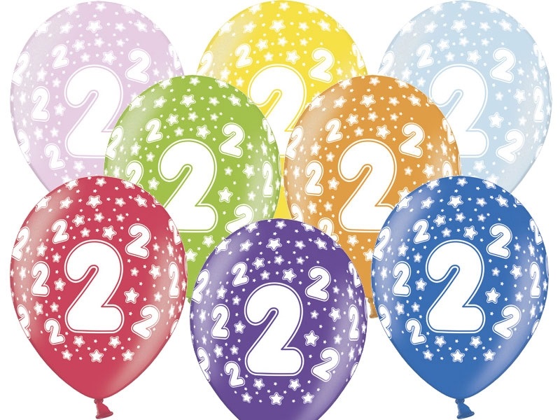Levně PartyDeco Balónek s číslem 2 narozeninový