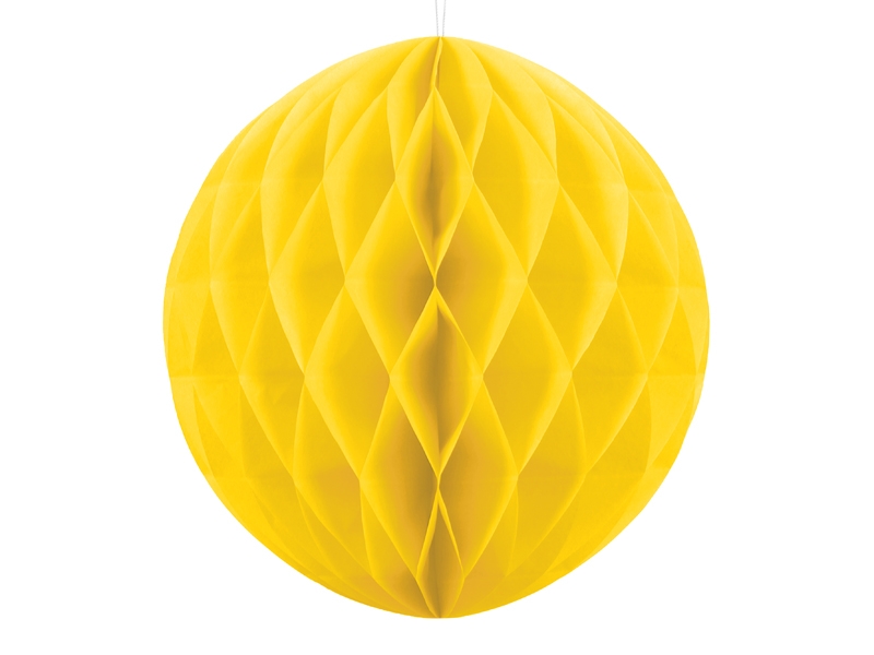 Levně PartyDeco Papírová koule žlutá 40 cm