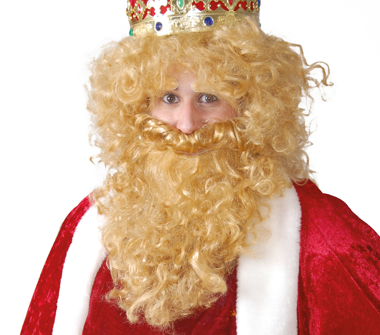 Levně Guirca Blond paruka a vousy Král
