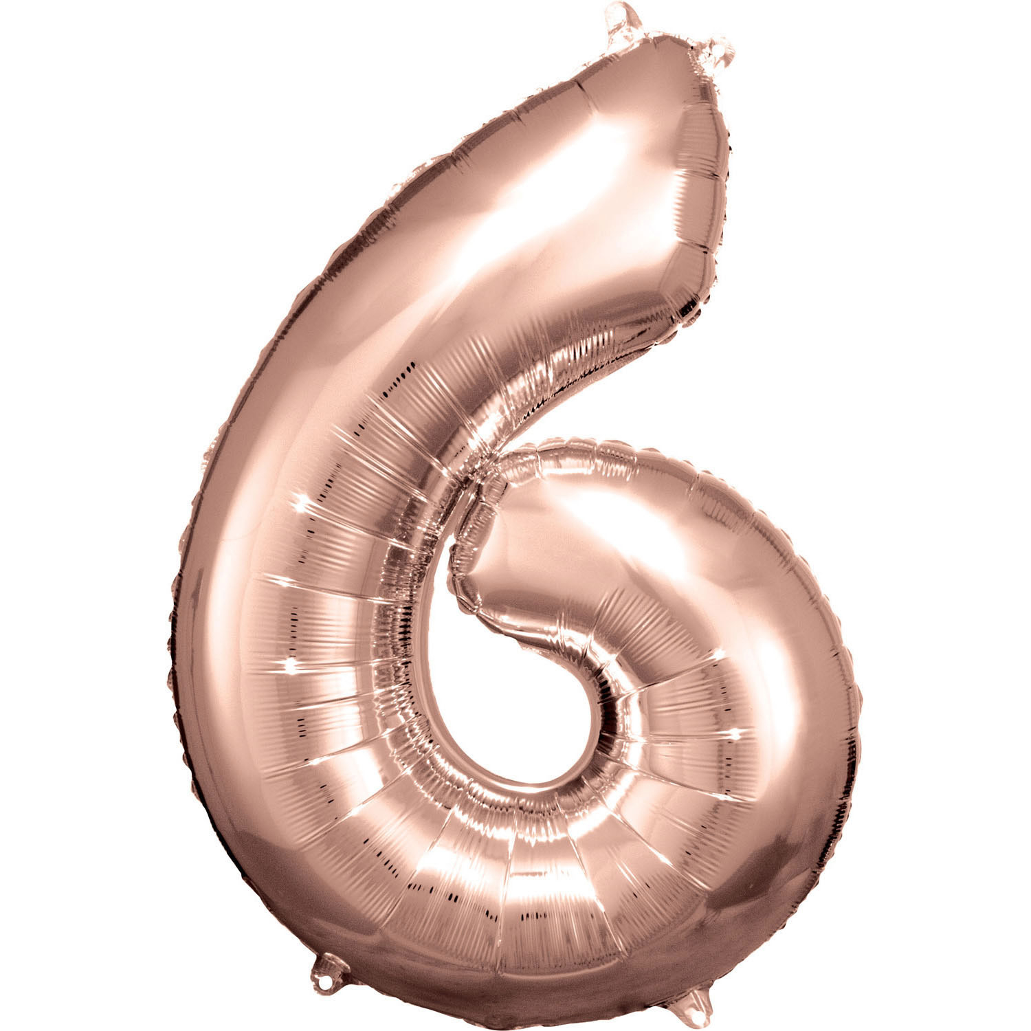 Levně Amscan Balónek fóliový narozeninové číslo 6 - růžovo-zlatý