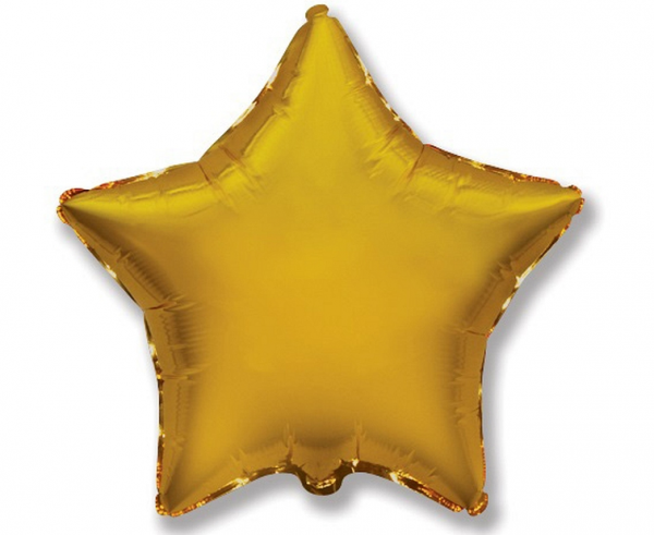 Flexmetal Fóliový balón Hvězda - zlatá