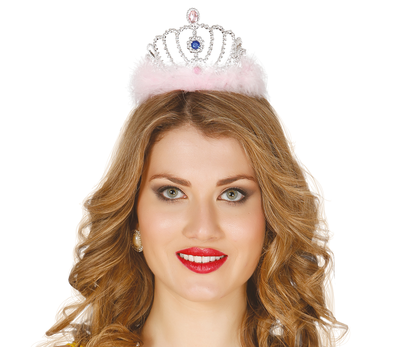 Levně Guirca Korunka Tiara s peřím - stříbrná