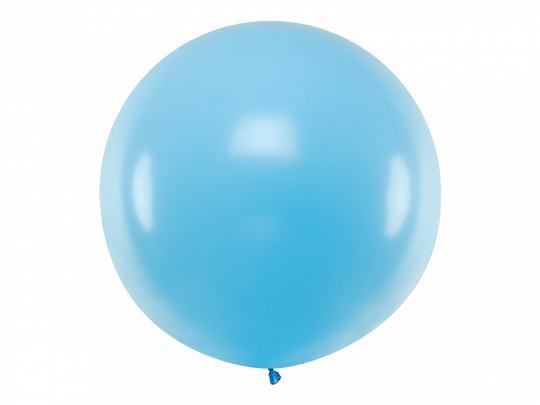 Levně PartyDeco Kulatý latexový Jumbo balón 1 m světle modrý