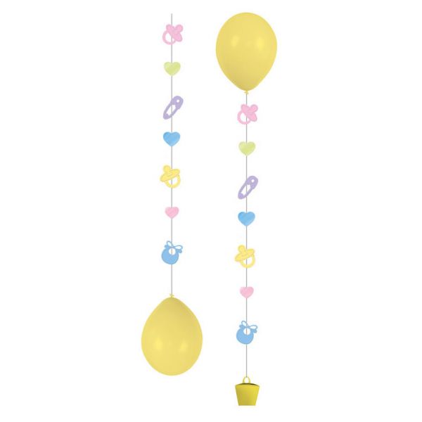 Levně Amscan Dekorační stuha na balónky - Baby 3 ks