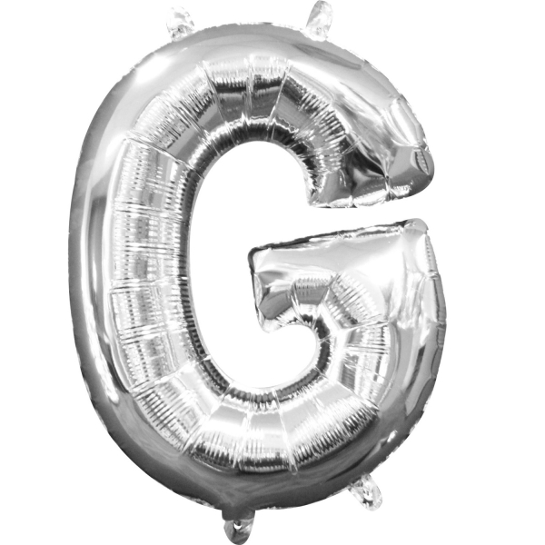 Levně Amscan Mini fóliový balónek písmeno G 33 cm stříbrný