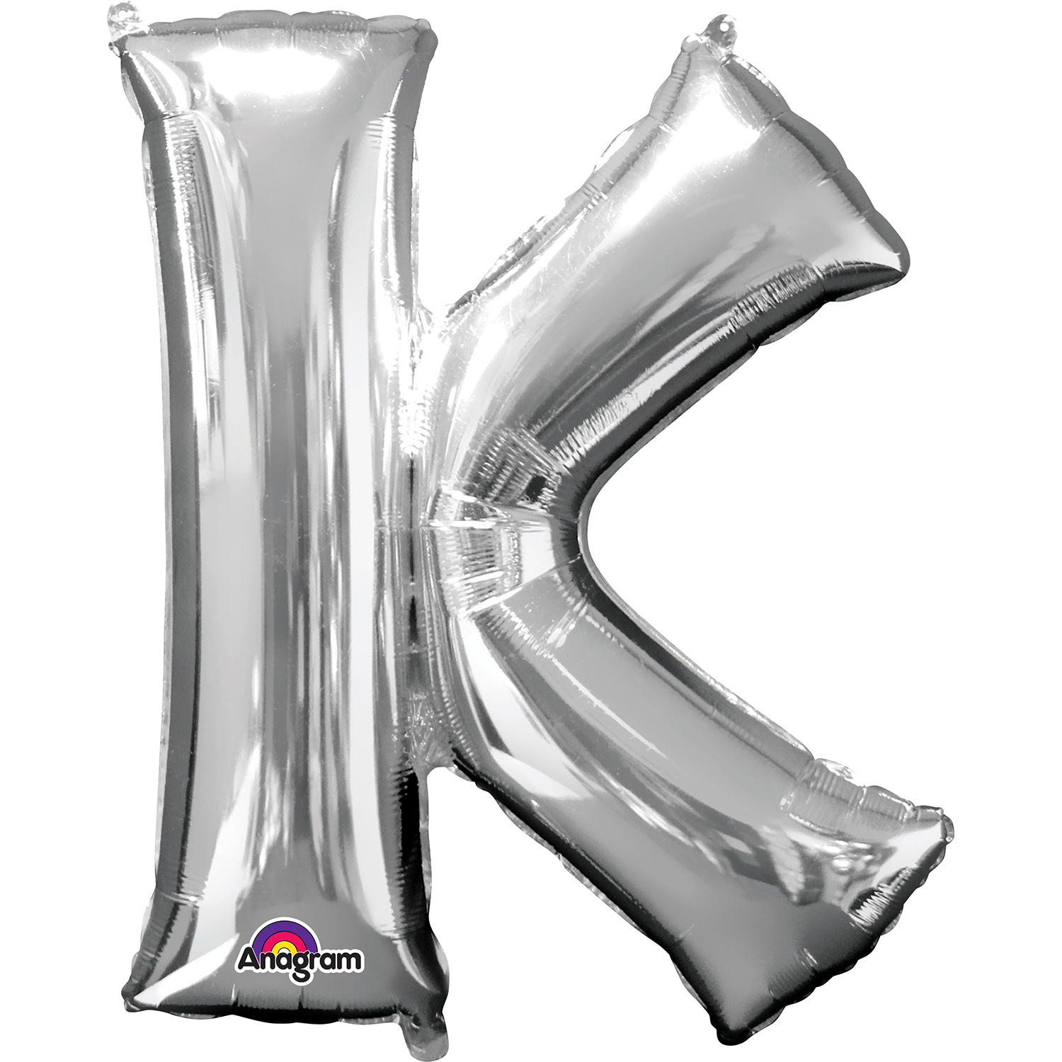 Amscan Mini fóliový balónek písmeno K 33 cm stříbrný