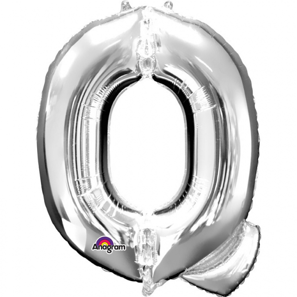 Levně Amscan Mini fóliový balónek písmeno Q 33 cm stříbrný