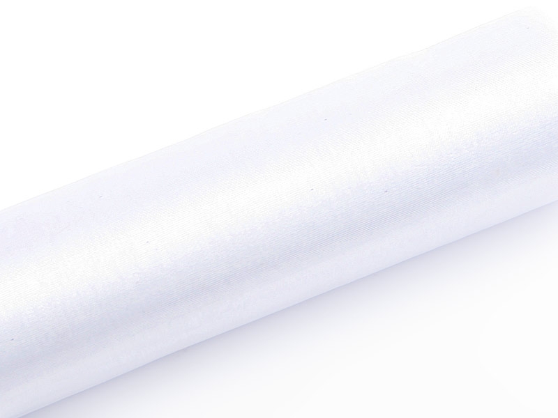 Levně PartyDeco Organza bílá 16 cm x 9m