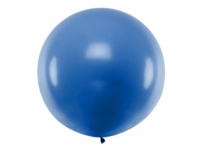 Levně PartyDeco Kulatý latexový Jumbo balón 1 m - modrý