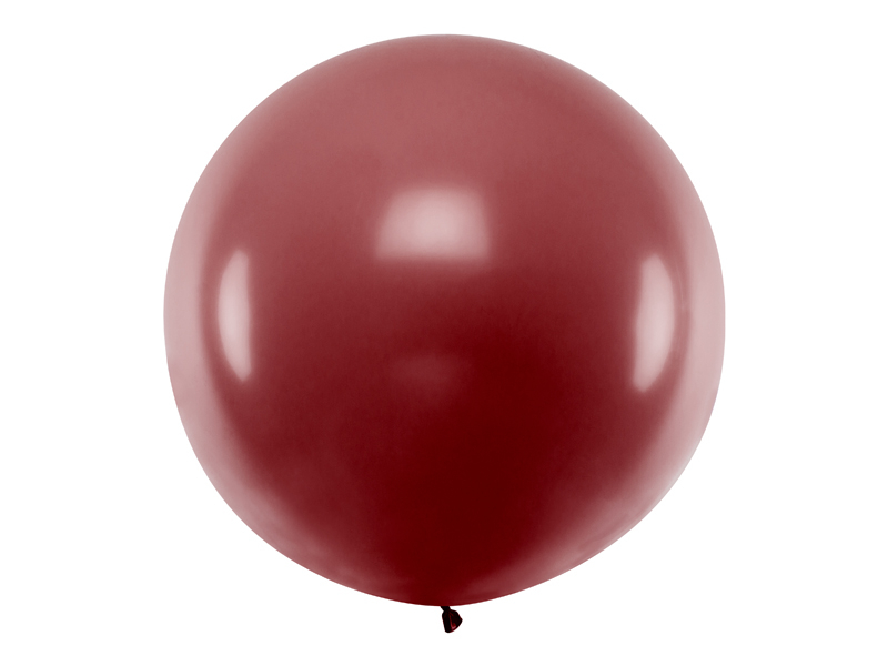 Levně PartyDeco Kulatý latexový Jumbo balón 1 m - bordó