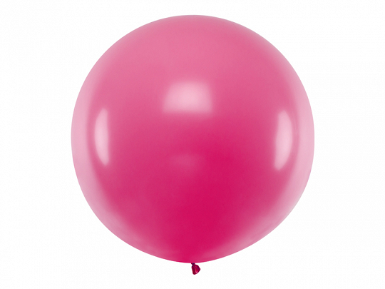 PartyDeco Kulatý latexový Jumbo balón 1 m - fuchsiový