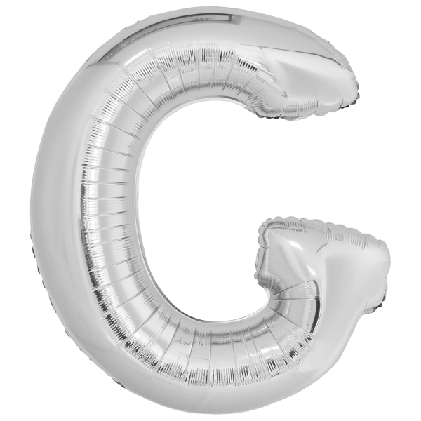 Levně Amscan Fóliový balónek písmeno G 86 cm stříbrný