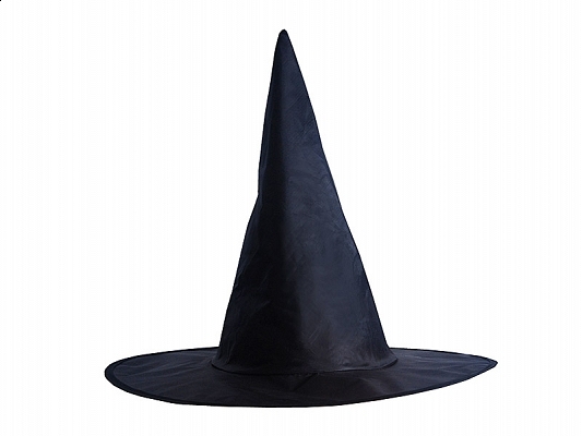 Levně PartyDeco Klobouk čarodějnický Klasik černý