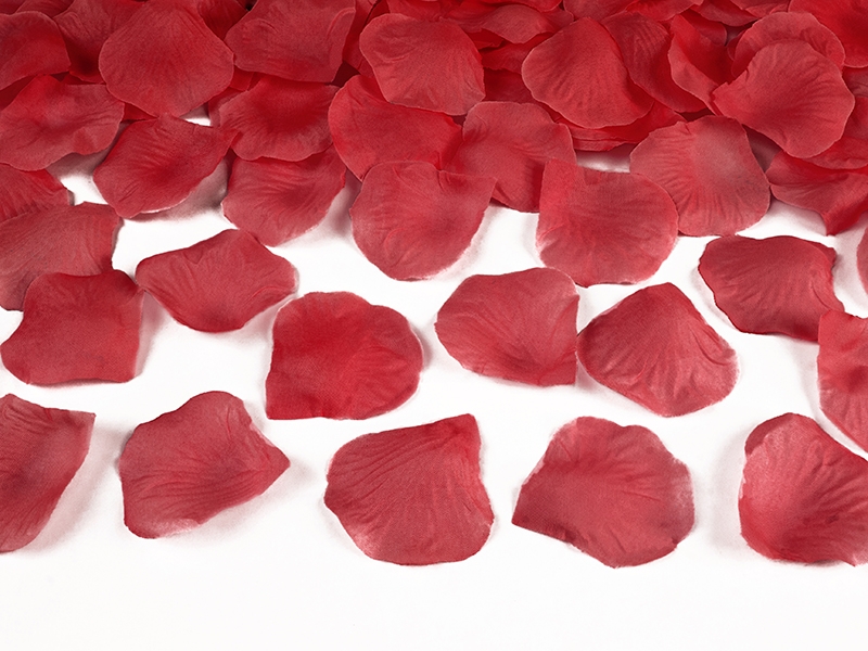 Levně PartyDeco Plátky růží červené 100 ks
