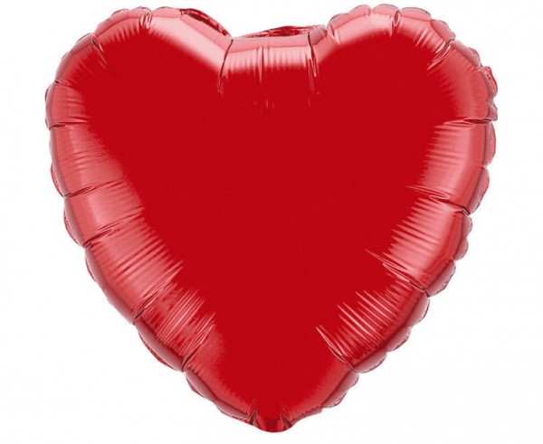 Levně Flexmetal Fóliový balón Srdce - rudé 43 cm