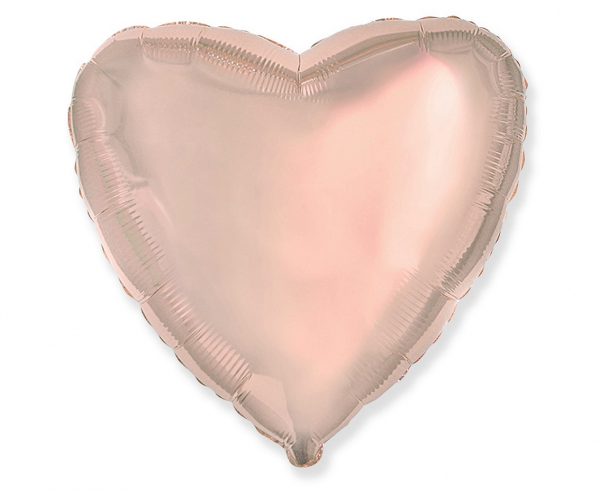 Levně Flexmetal Fóliový balón Srdce - růžovo-zlaté 45 cm