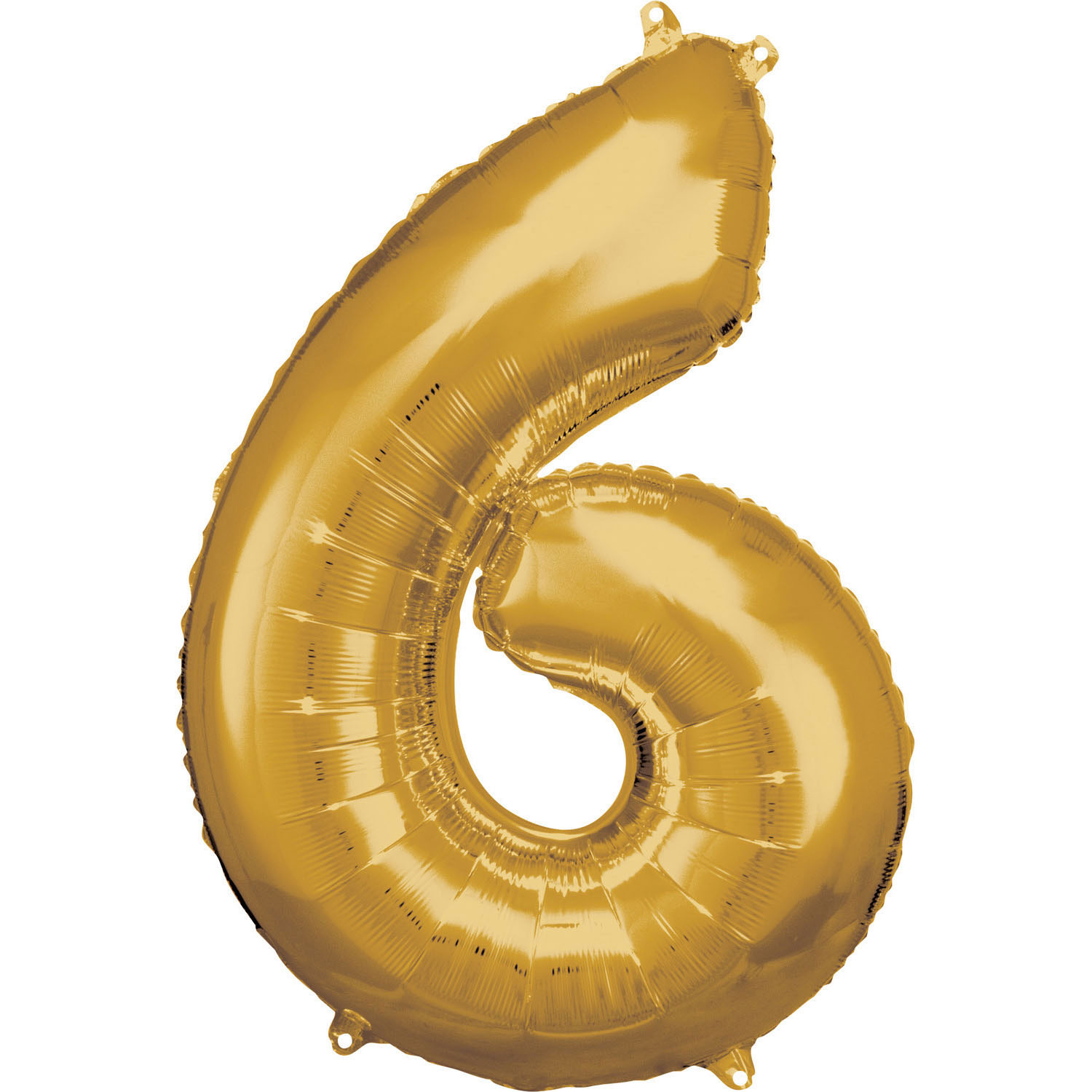 Levně Amscan Balónek fóliový narozeninové číslo 6 - zlatý 86 cm
