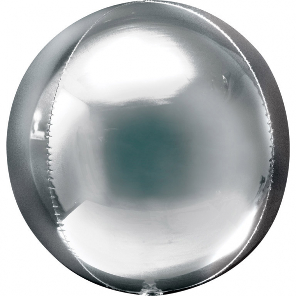 Amscan Fóliový balonek stříbrný - koule