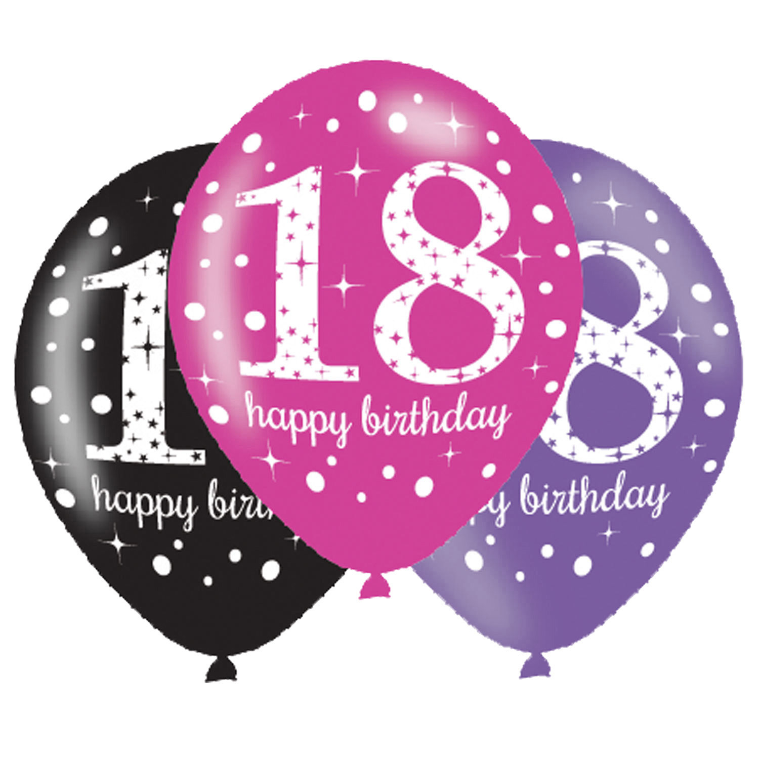 Levně Amscan Latexové balonky 18. narozeniny - růžová party