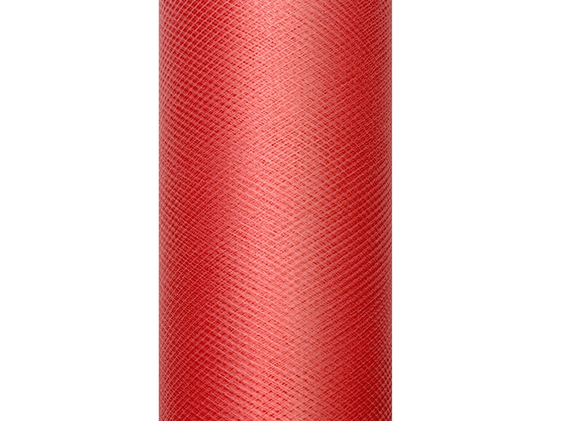 Levně PartyDeco Tyl hladký - červený
