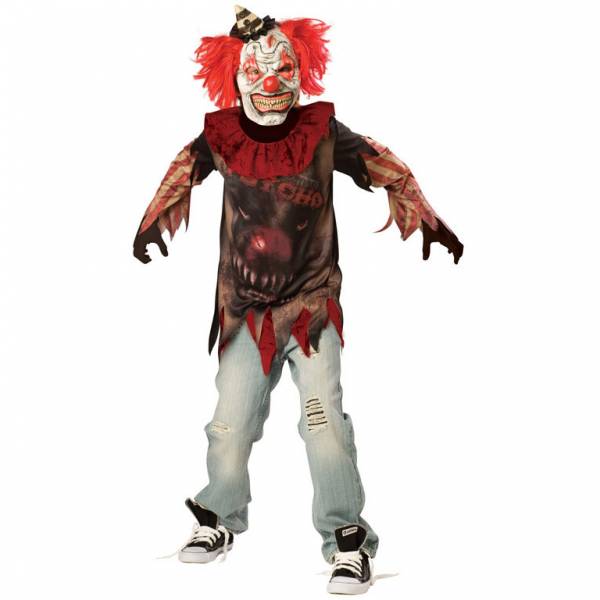 Dětský kostým - Rozzlobený klaun Velikost - děti: M