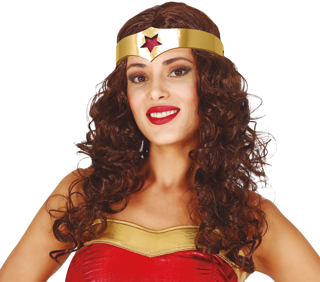 Guirca Paruka Wonder Woman s čelenkou