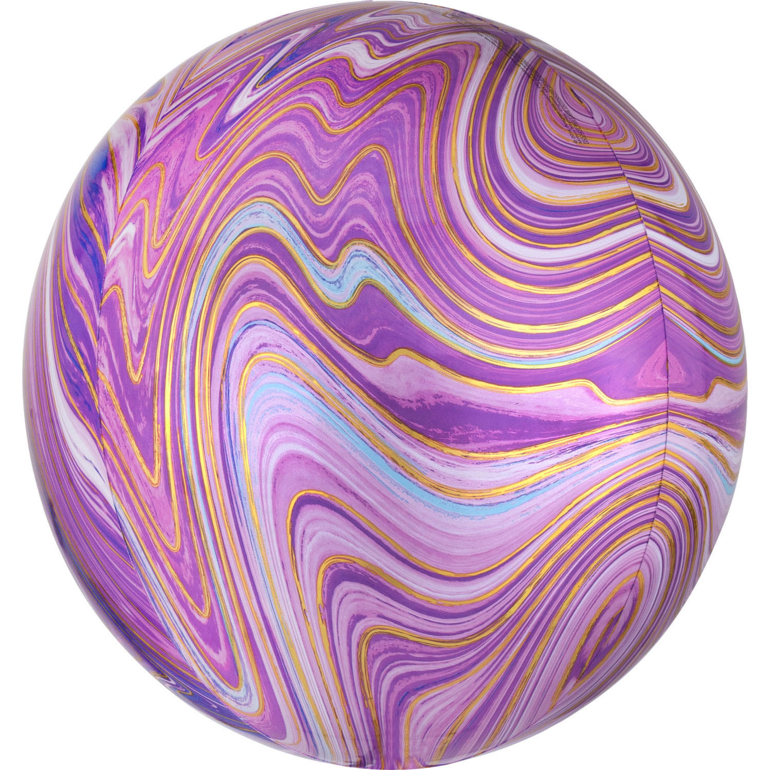 Levně Amscan Kulatý fóliový balón - mramorový fialový