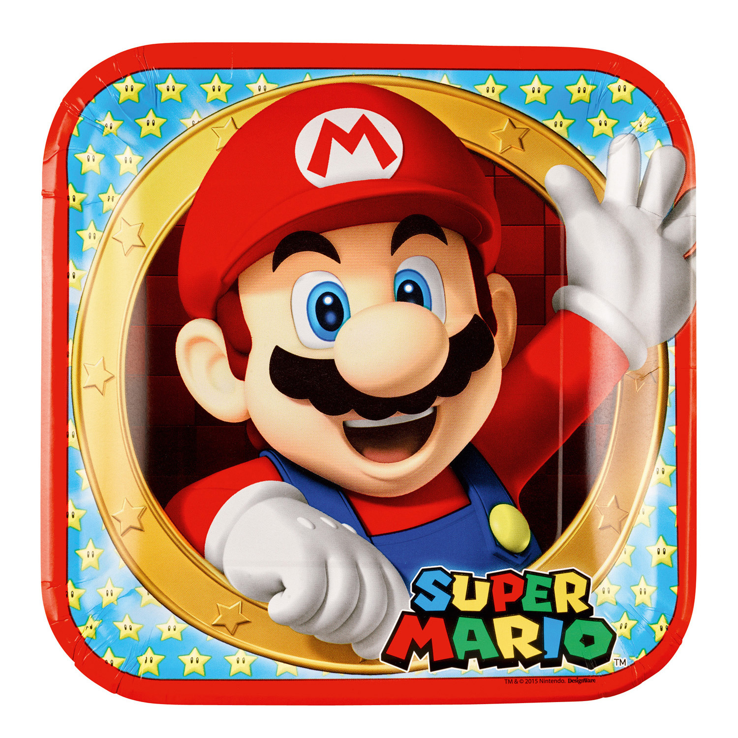 Amscan Čtvercové talíře - Super Mario 8 ks
