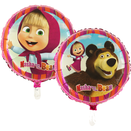 BP Fóliový balón - Máša a medvěd (kruh)