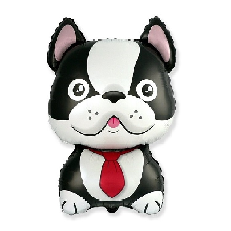 Flexmetal Fóliový balónek - Bulldog, mini (černý)