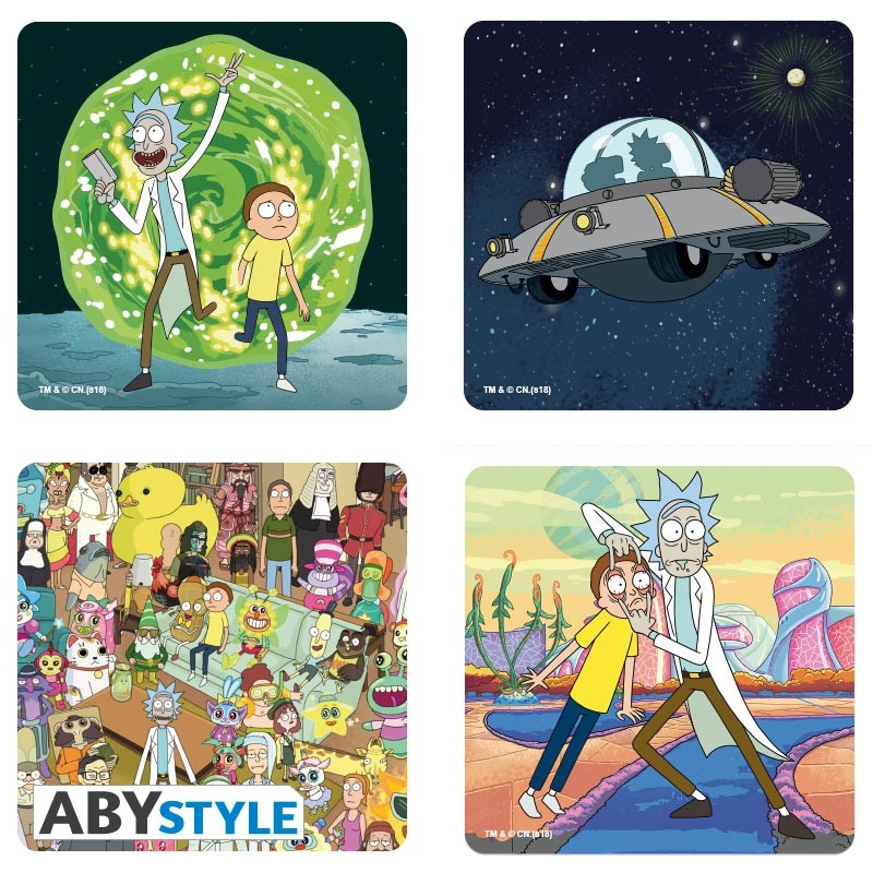 ABY style Podtácky Rick and Morty (4 ks)