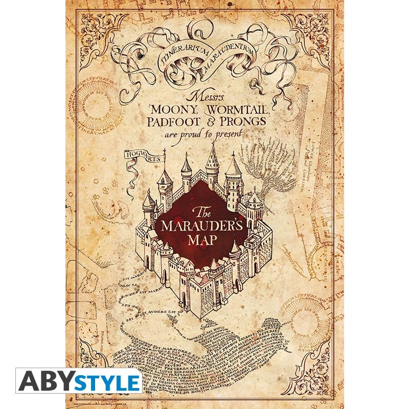 Levně Abysse Corp Plakát Harry Potter - Mapa záškodníků 91,5 x 61 cm