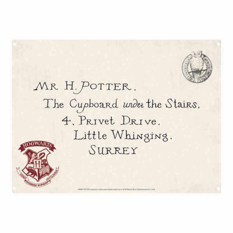 Levně Half Moon Bay Plechová cedule Harry Potter - Letters 21 x 15 cm