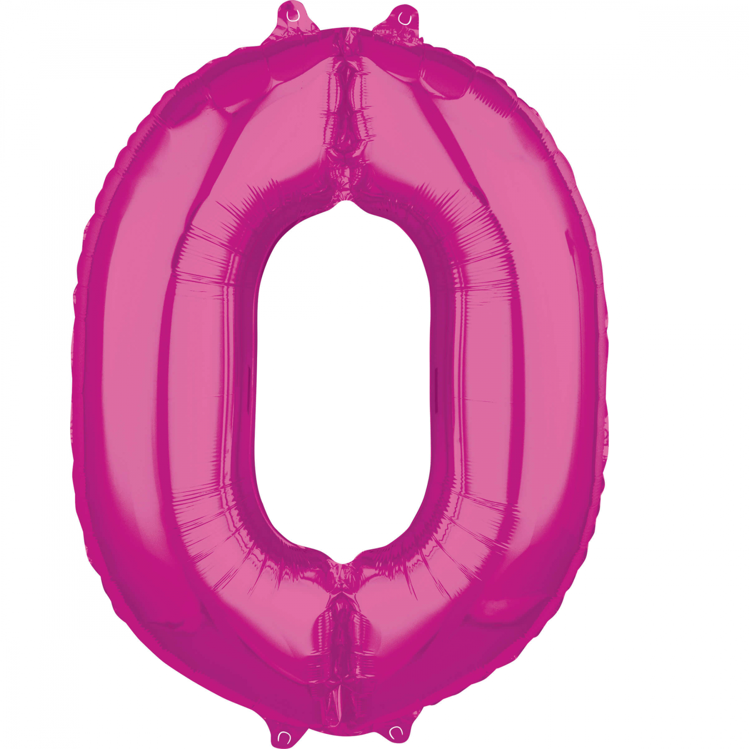 Levně Amscan Fóliový balónek narozeninové číslo 0 růžový 66cm