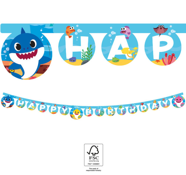 Levně Procos Banner Happy Birthday Baby Shark
