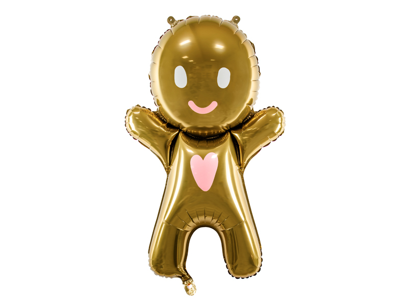 Levně PartyDeco Fóliový balónek Gingerbread Man 58 x 86 cm