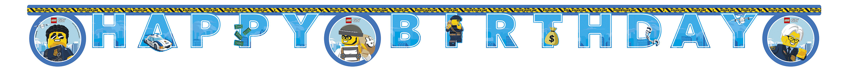 Procos Banner Happy Birthday Lego City