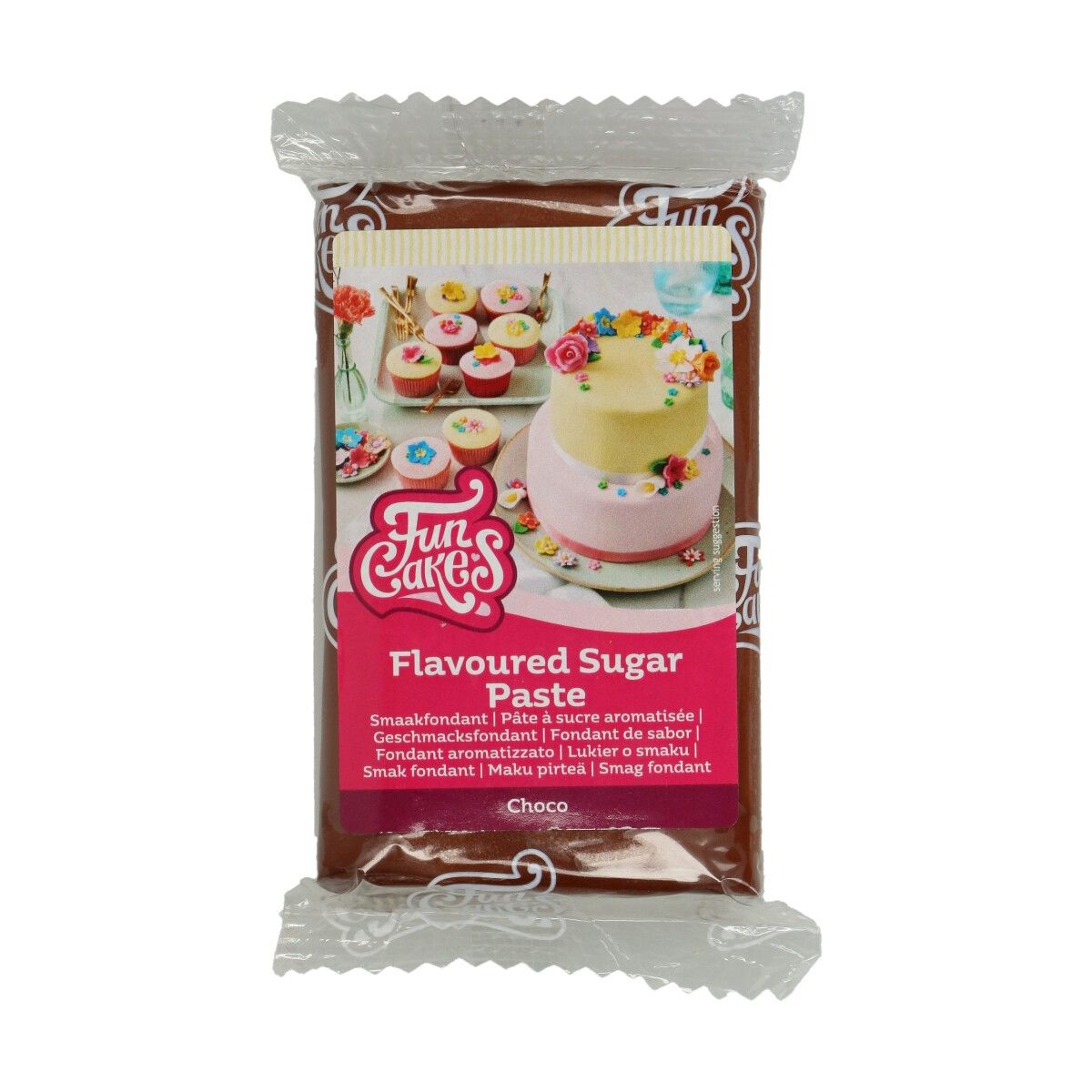 Funcakes Hnědý rolovaný fondant s čokoládovou příchutí (barevný fondán)
