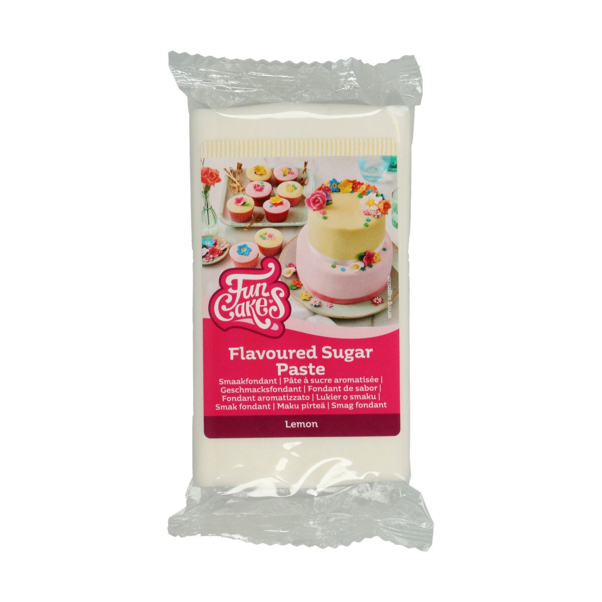 Levně Funcakes Bílý rolovaný fondant Lemon (barevný fondán) 250 g