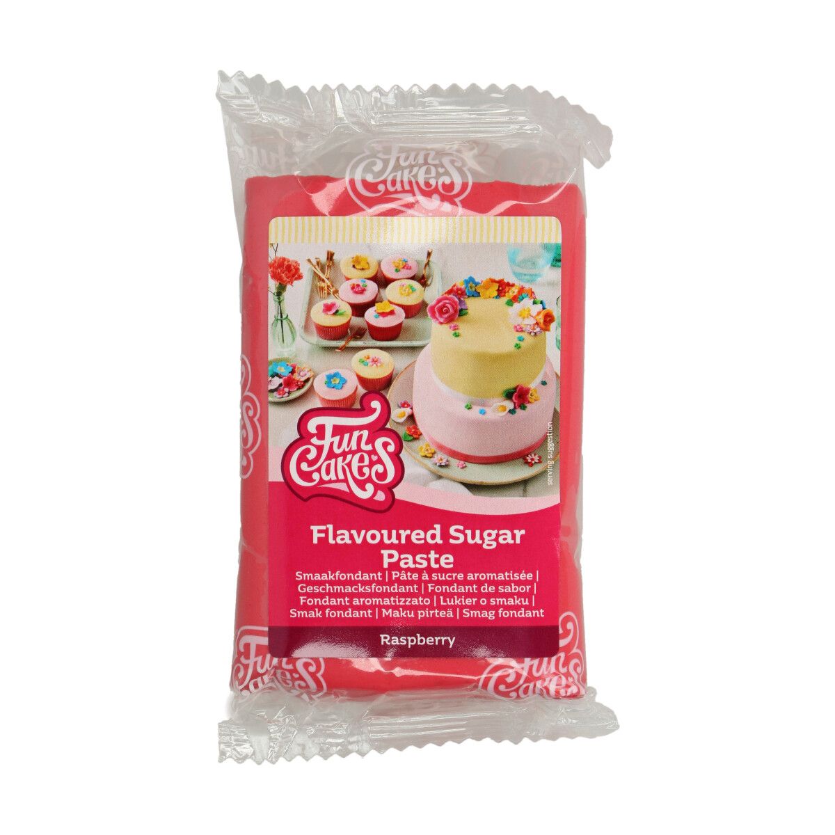 Funcakes Červený rolovaný fondant Raspberry - s příchutí malin 250 g