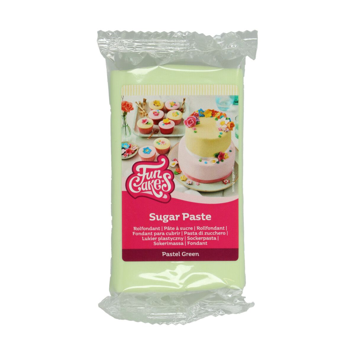 Levně Funcakes Pastelově zelený rolovaný fondán Pastel Green (barevný fondán) 250 g